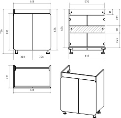 Misty Мебель для ванной Чегет 65 R белая – фотография-6